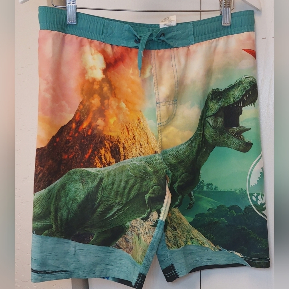 Jurassic World Park T-Rex Graphic Board Shorts Swim Trunks Size XL (14-16) Youth - Picture 11 of 11